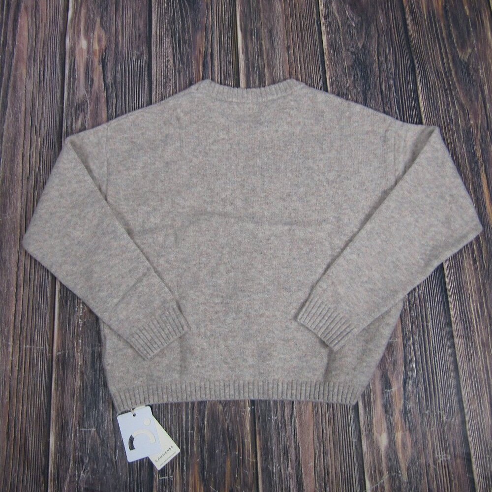 Commense Small Beige Lightweight Cloud Weather Pullover Sweater Crewneck NEW NWT - Picture 7 of 8